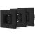 BSEED Enchufe de Pared con Cristal,Enchufes Empotrable Estándar,Toma de Corriente,Seguridad infantil,Fácil de Instalar,M Serie,1 Enchufe – 3 Paquetes,86mm Negro