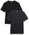 Amazon Essentials Camisetas de Cuello en v de Manga Corta Hombre, Pack de 2, Carbón Mezcla/Negro, L