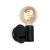 BRILONER Aplique Interior, Lámpara de Baño, Aplique de Pared a Prueba de Salpicaduras para Baño, Lámpara de Espejo, 1 x E27, Negro