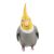 Vaguelly Figura realista de cacatúa de 3,7 pulgadas, modelo de loro altamente detallado, figura estática de pájaro para decoración del hogar y jardín