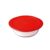 OCUISINE Cook&Store – Recipiente redondo, 14 x 12 cm / 0,35 l, transparente + tapa, color rojo