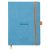 RHODIA 117787C – Cuaderno flexible Meeting turquesa – A5+| Preimpreso Feta/Notes/Action160 páginas desmontables – Papel Clairefontaine 90 g – Marcapáginas, portadocumentos – Tapa de piel sintética