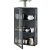 PEBFHSQW Armario De Pared De Tres Niveles, Solución De Almacenamiento para Cocina, Baño Y Entrada De Dormitorio. Botiquín De Una Puerta Y Organizador De Suministros.(Negro,60 * 50 * 15cm)