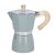 Italiana – Moka en Acero Inoxidable, Ideal para Capuchino, LatteAluminio, Capacidad 6 Tazas/300ML(lago verde azulado)