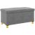 HOMCOM Puff Almacenaje, Banco Almacenaje Plegable, Capacidad de 67 L, 76x38x38 cm, Tapizado en Terciopelo, Baúl de Almacenamiento Dormitorio, Carga 120 kg, para Sala de Estar, Entrada, Gris