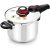 MONIX Selecta Olla a presión rápida 7 litros con Sistema de selección de Alimentos y Cierre automático, Acero Inoxidable 18/11, Gris, 22 cm