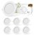 Aigostar Downlight led empotrable Redondo 6W equivalente 48W, 3000K Luz blanca cálida, Blanco,foco empotrable LED, Ojos de buey de led, Ф95-100mm, 6 pack