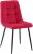 CLP Silla De Comedor Antibes Acolchada En Terciopelo I Butaca De Salón Nórdica con Base Metálica & Sin Reposabrazos, Color:Rojo