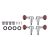 Clavijas de Afinación de Cuerdas para Ukelele 2L2R de Alto Rendimiento con Afinadores de Bloqueo y Clavijas de Aleación de Zinc para Mayor Durabilidad y Estabilidad – Color Rojo