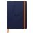 RHODIA 117444C – Cuaderno flexible (A5, punteados, 160 páginas, papel Clairefontaine marfil 90 g/m, cierre elástico, cubierta de piel sintética, colección Rhodiarama