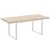 Adec Group Natural, Mesa Extensible de Comedor, Mesa de Salon o Cocina, Color Roble Salvaje y Blanco, Medidas: 140/180 cm (Largo) x 80 cm (Ancho) x 76 cm (Alto)