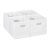 Relaxdays Cajas Almacenaje con Asa Ancha en Set de 4, Cajones Plegables para Estantería, 30 x 30 x 30 cm, Blanco