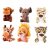 Alasum 6piezas De Animales De Peluche Adornos Colgantes para Mochilas y Manualidades