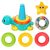 TOYANDONA Juguete de Tortuga Forma de Anillo Juguete Luz y Sonido para Pequeños Apilar Torre de Desarrollo Educativo para Gatear Musical para Infantes