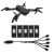 5 uds Drone batería de Litio 3,7 V 1800mah Control Remoto Modelo de avión Accesorios con Cable de Carga para E88 E88PRO LsE525 E525 Pro