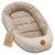 Totsy Baby Nido bebé recién Nacido 90×50 cm – Reductor Cuna Cuco de colecho Minky Winter cálido Capullo Ideal para moisés, góndola y Viaje Beige con Estrellas Blancas