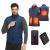 KEMIMOTO Chaleco Calefactable, Chalecos Impermeable Térmicos APP Exclusiva y Batería de 10000 mAh, Tejido Softshell Tela a Prueba de Viento 3 en 1, 4 Zonas de Calor Moto Esquí Senderismo