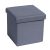 Bonlife Baúl Polipiel Cajas de Almacenaje Mesas Plegables Pequeñas Apoya Pies Oficina Banquetas para Dormitorio Sofas de Salon (Azul)
