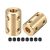 sourcing map 5mm a 6mm Interior Diámetro Rígido Acoplamiento Fijación Tornillo L22XD14 Cobre, Eje Acoplador Conector, Motor Accesorios, 2 Piezas
