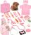 Ophy Maletin Medicos Juguete, Peluche Perro Maletin Medico Juguete de Madera,con Real Estetoscopio esfigmomanómetro,Doctor Bata Gorro,Juego de rol Doctora Juguetes Halloween Regalo Niña Niño 3-5 Años