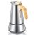 Yabano Moka Pot, 6 tazas de acero inoxidable para inducción, cafetera italiana de 350 ml para cocinas de gas y eléctricas, olla de espresso duradera para el hogar y campamento
