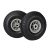 Relaxdays Set de Dos Ruedas de Carretilla, Neumáticos de 3.00-4, hasta 80kg, Llanta de plástico, 260×85 mm, Negro y Gris