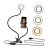 Housoutil Luz De Relleno Led para Transmisión Soporte para Teléfono Inteligente Luz De Anillo Regulable Iluminación para Video y Fotografía Casa o Estudio