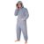 Pijama Hombre Entero – Onesie con Cierre Cremallera Completo, Talla M-3XL, Regalo Hombre Navidad (Gris, L)