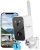 Xega Cámara de Vigilancia 4G LTE con Tarjeta SIM 10000mAh Batería,Portátil Sin Cable para Exterior Interior Visión Nocturna en Color Proyector Sirena Alerta Instantánea por App Impermeable【Sin WiFi】