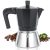 Cozary Cafetera Italiana Moka 6 Tazas (300 ML) Induction Inox de Aluminio y Acero Inoxidable Mango termorresistente Compatible con todo tipo de placas, incluida la inducción (base de 11 cm)