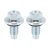 X AUTOHAUX 2 Piezas M12 x 1,75 Inoxidable Acero Tornillo Tapón Carter Aceite para Coche Plateado Tono