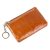AprinCtempsD Cartera Monedero Pequeñas Piel Genuino Tarjeteros Mini Cuero Genuino Portatarjetas Slim Cremallera con Ilavero para Mujer (Marrón)