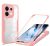YUXING Funda Protectora 360 para Vivo V60 Lite 5G, con Protector de Pantalla Integrado, Resistente a Golpes y arañazos, Cubierta Trasera Transparente-Pink