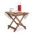 Relaxdays Mesa Plegable Madera, Mesita Auxiliar, Salón, Balcón o Terraza, Portátil, Estable, 50x50x50 cm, Marrón Oscuro