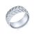 Bling Jewelry Anillo de banda de neumático de corredor de coches para hombres, para motociclistas, tono plateado mate cepillado de acero inoxidable de 8MM.