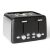 Amazon Basics Tostadora 4 Rebanadas con 7 Niveles de Tostado y Bandeja para Migas Extraíble, Ranuras Extra Anchas, 1500W, Negro