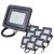 Popp® Floodlight LED Foco Proyector LED para Exterior Negro 10W, luz fría 6000K, Eficiencia Luminosa 85LM/W, Protección contra Sobrevoltajes, Resistente al Agua IP65(10W 6000K 10 unidad)