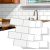 10-Piezas Grueso Azulejos Adhesivos Cocina, 3D Metro Blanco Adhesivo,Autoadhesivos Vinilo Baldosas Azulejos Adhesivos, Baldosa Cuarto de baño Pared (Gris y Blanco, 30.5 x 25.4CM)