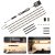WOBANE Tira Led Cocina Bajo Mueble 2 metri, Tira Luz Led Blanco Natural 4000K, 4 x 50cm Tiras Led Adhesivas con Interruptor y enchufe 12V, Luces Debajo Muebles para Vitrina,Armario,Estanterias, Negra