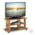 Relaxdays Mueble TV Ruedas con 2 Compartimentos, Mesa Televisión, 45 x 80 x 40 cm, Marrón