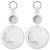Localizador Bluetooth Blanco – 2 Pack Tracker Tag Funciona con Apple Buscar (Sólo iOS 14.5+), Encuentra Teléfono y Llaves, Rastreador GPS Impermeable para Carteras y Maletas, Batería Reemplazable