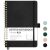 RETTACY Cuaderno A4 Dotted, Bullet Dot Journal con papel grueso de 100 g/m², 55 hojas, cuaderno para oficina y escuela, funda de piel, color negro, 21 cm x 29,7 cm