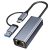 Adaptador USB C a Ethernet 1000Mbps,2 en 1 Adaptador USB Ethernet RJ45 1Gbps Compatible con Switch, MacBook, Laptop,Huawei,Tablet,Win 11/10/ 8.1/8, iOS, Mac OS,Linux