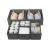 Pomodee Organizador de Cajones, Juego de 12 Cajas Organizador Cajones, Cajas de Almacenamiento Plegable de Tela para Ropa Interior, Ropa, Sostenes, Calcetines, Corbatas, Gris