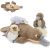 MorisMos Ornitorrinco Peluche Mamá con Bebes XXL, 55cm Kawaii Patos Juguetes de Peluche Animales Realista Suave, Bonito Regalo Navidad para Niña Niños Cumpleaños Decoración