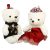 FOYTOKI 1 Par Oso Bicolor Diamante Muñecas De Oso para Ramo Estatuilla De Pareja Romántica Peluche De Boda Animales De Peluche De Juguete Muñecos De Peluche Novia Felpa con Diamante Al Oso