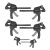 Amazon Basics 6 Unidads abrazaderas de barra: 2 unidades de 10,16 cm y 4 unidades de 15,24 cm, Negro/ Gris
