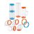 Ferplast Juego de Tubos para Hámster – Accesorio Jaula con 9 Piezas, Túneles Transparentes, Orificios de Ventilación, Curvas y Conexiones – Kit Tube Curve