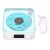 Changor Altavoz de de Luz Nocturna, Altavoz de Olas, Altavoz de para Niños Lindo con Ruido, de Luces del Norte para Dormitorio, de Luz Nocturna Ocean Sound, Azul
