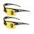 2 pares de gafas de sol unisex de visión nocturna con lentes amarillas polarizadas, protección UV400 antirreflectante conducción esquí de caza gafas deportivas al aire libre, para hombres mujeres